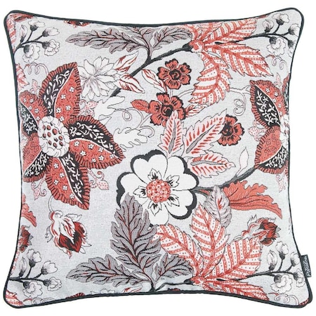 Homeroots 17 x 17 in. Multicolor Jacquard Forest Decorative Throw Pillow Cover 355528